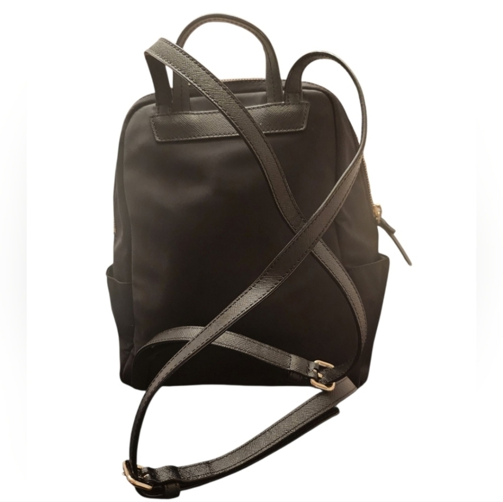 KATE SPADE Blake Avenue Hilo Nylon Black Backpack Gold-tone Name Plate -NWOT - Picture 6 of 12